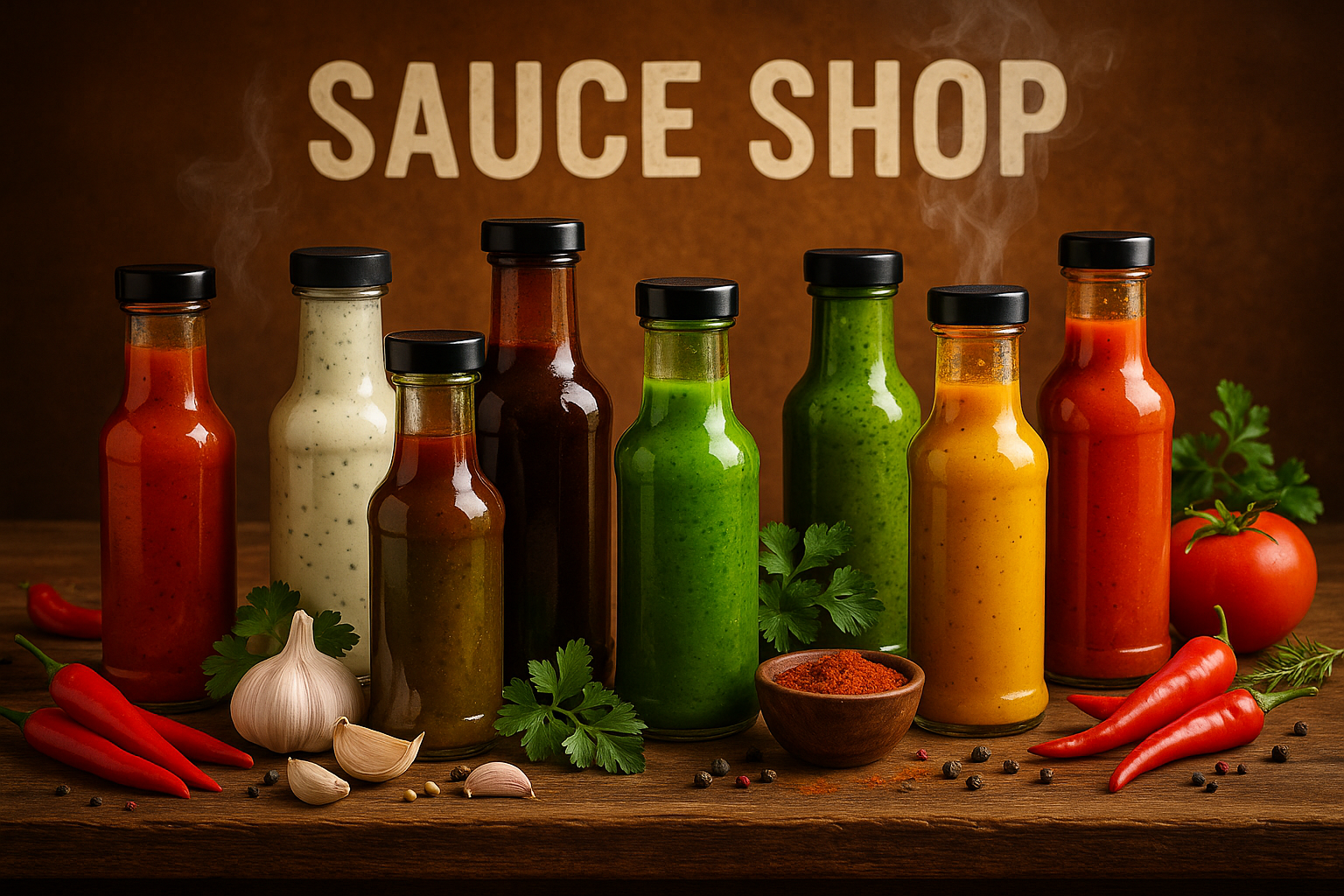<strong>Welcome to Sauce Shop, your ultimate destination for bold flavors and vibrant sauces!</strong>